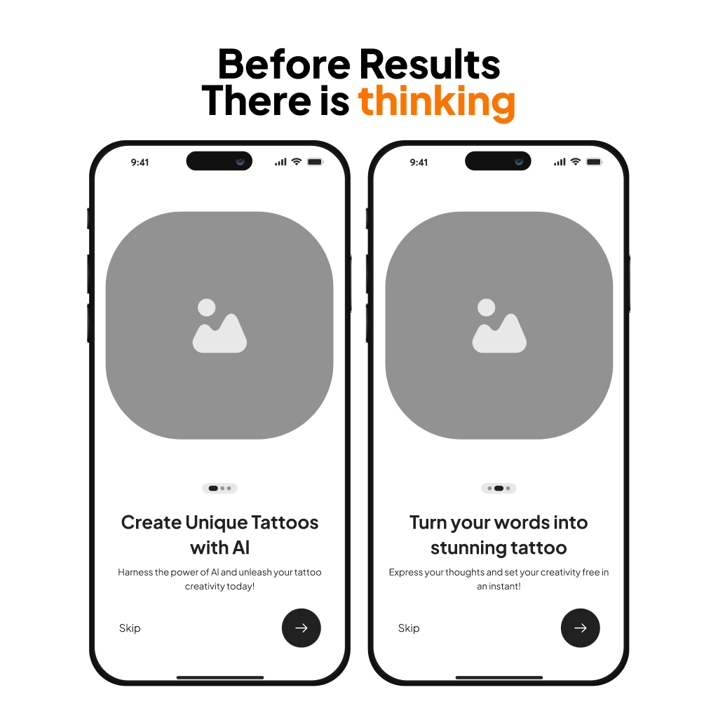 Tattoo AI thinking step before generated results